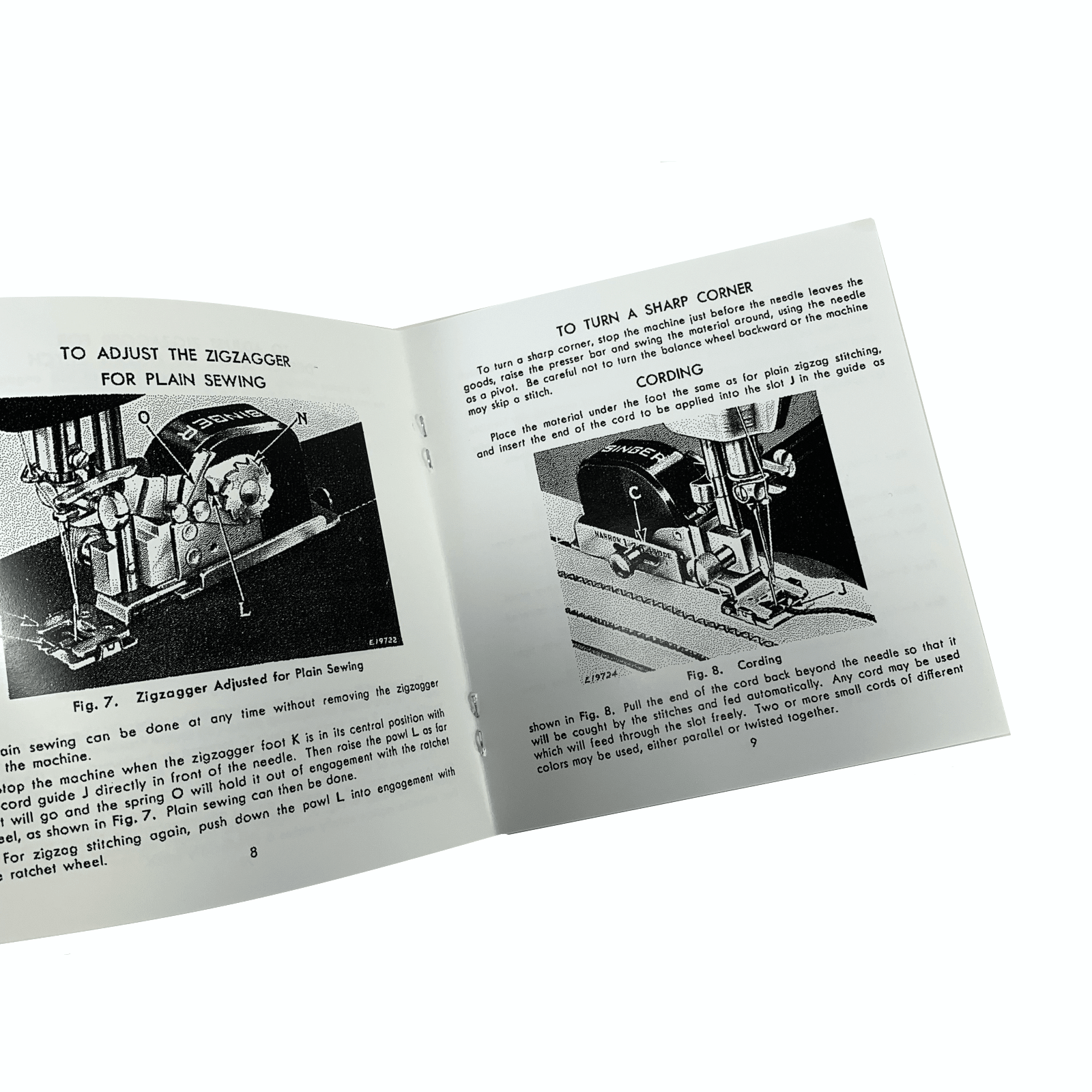 Singer Sewing Machine Adjustable Zigzag Attachment 160620 Instruction Manual New - The Old Singer Shop