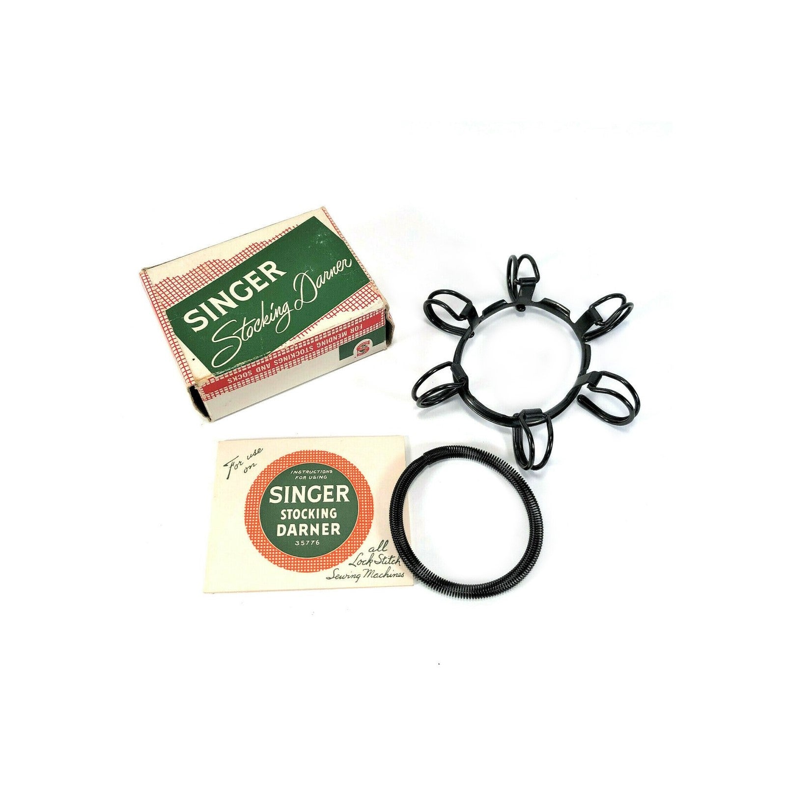 Singer Sewing Machine Blackside Stocking Sock Darner Hoop Simanco 35776 B - The Old Singer Shop