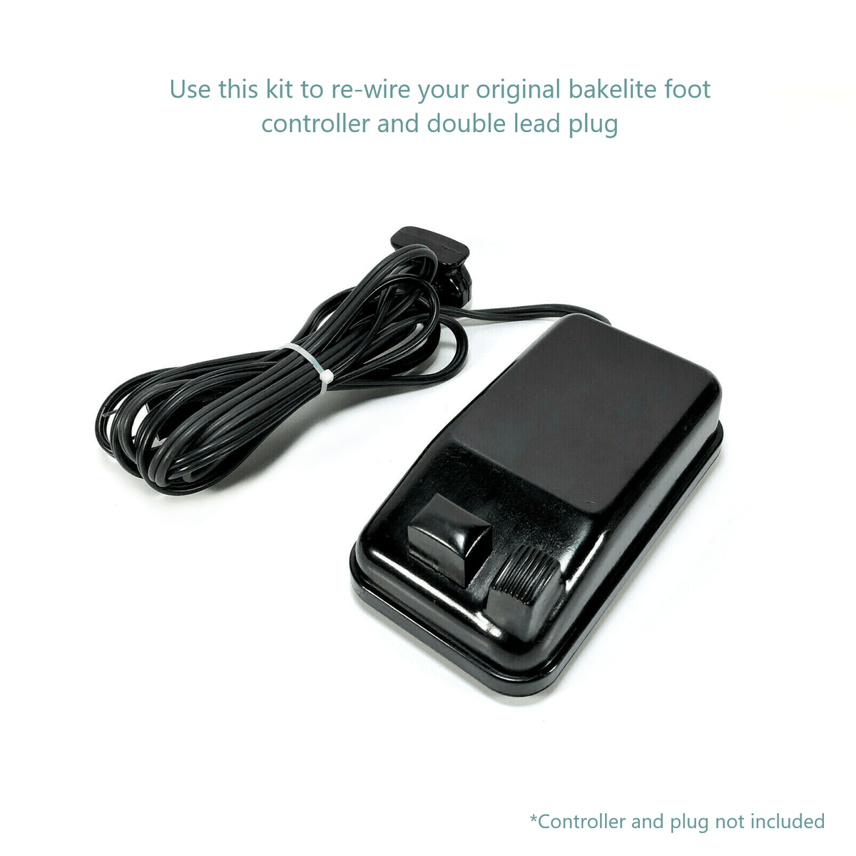 Singer Sewing Machine Double Lead Cord Kit Re-Wire Your Original Bakelite Plug & Controller - The Old Singer Shop