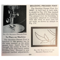Rare Singer Sewing Machine Low Shank 1/8" Braider Braiding Foot Simanco 36067 - The Old Singer Shop