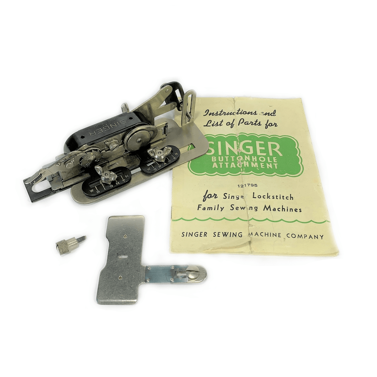 Singer Sewing Machine Low Shank Buttonhole Attachment Simanco 121795 ...