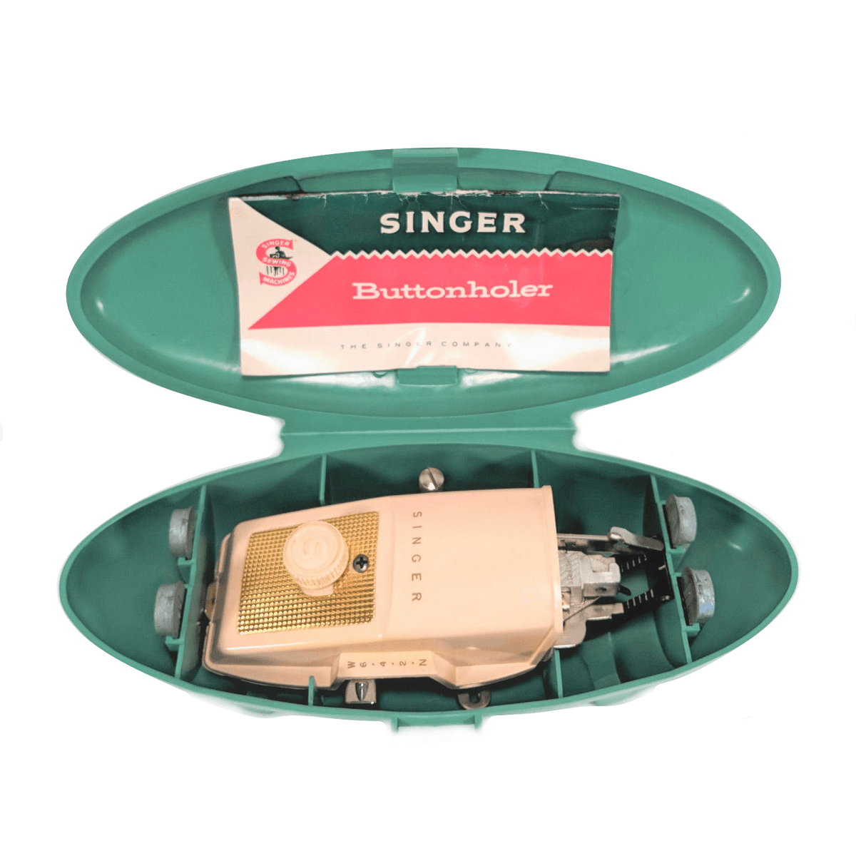 Singer Sewing Machine Low Shank Buttonholer Attachment 489500 w Atomic ...