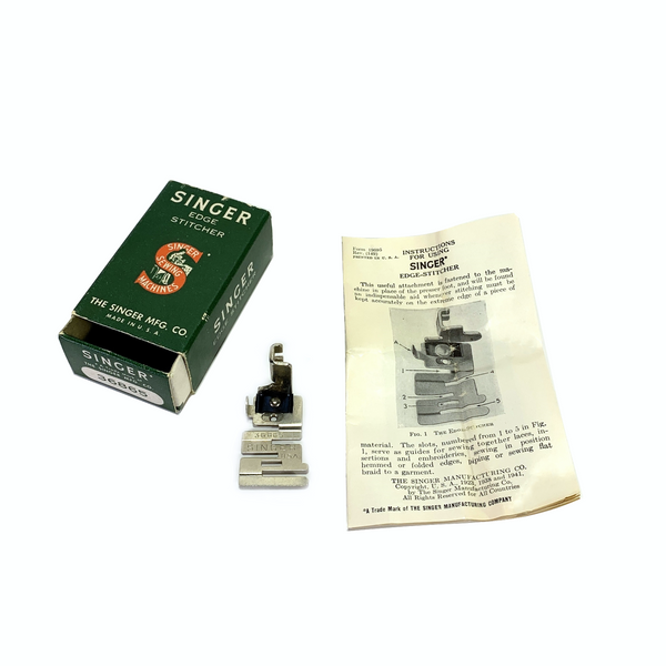 Singer Sewing Machine Low Shank Edge Stitcher Presser Foot Simanco 36865 in Box - The Old Singer Shop