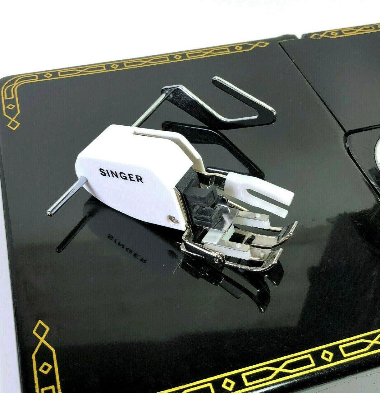 Singer Zigzag Sewing Machine Low Shank Even Feed Walking Foot with Adjustable Guide - The Old Singer Shop