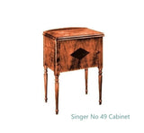 Singer Sewing Machine No 49 Cabinet Door Mounted Walnut Accessory Tray - The Old Singer Shop