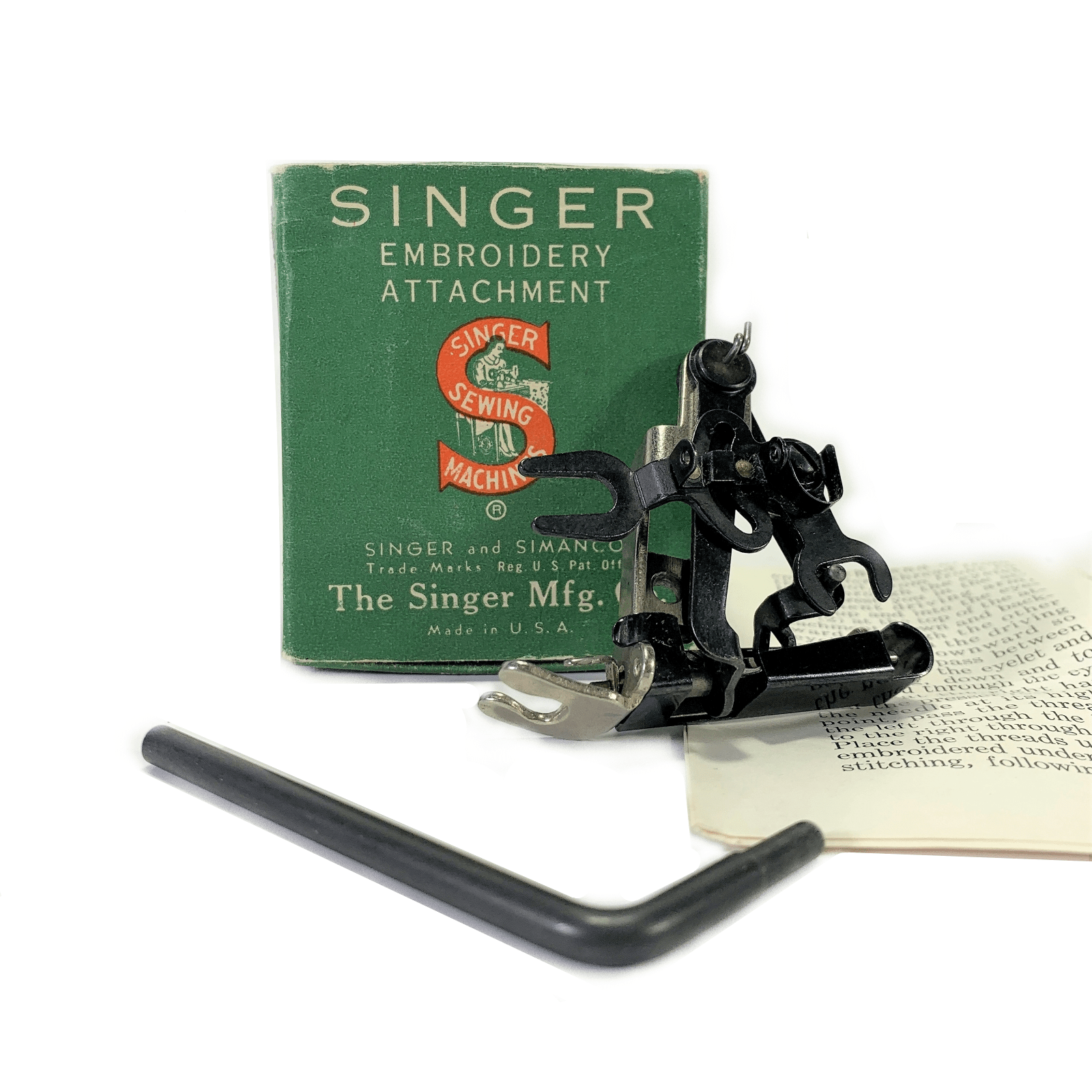 Singer Sewing Machine Single Thread Embroidery Attachment Simanco 26538 - The Old Singer Shop