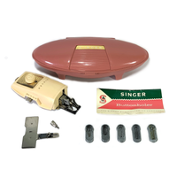Singer Sewing Machine Slant Shank Buttonholer Attachment 489510 w Atomic Case - The Old Singer Shop