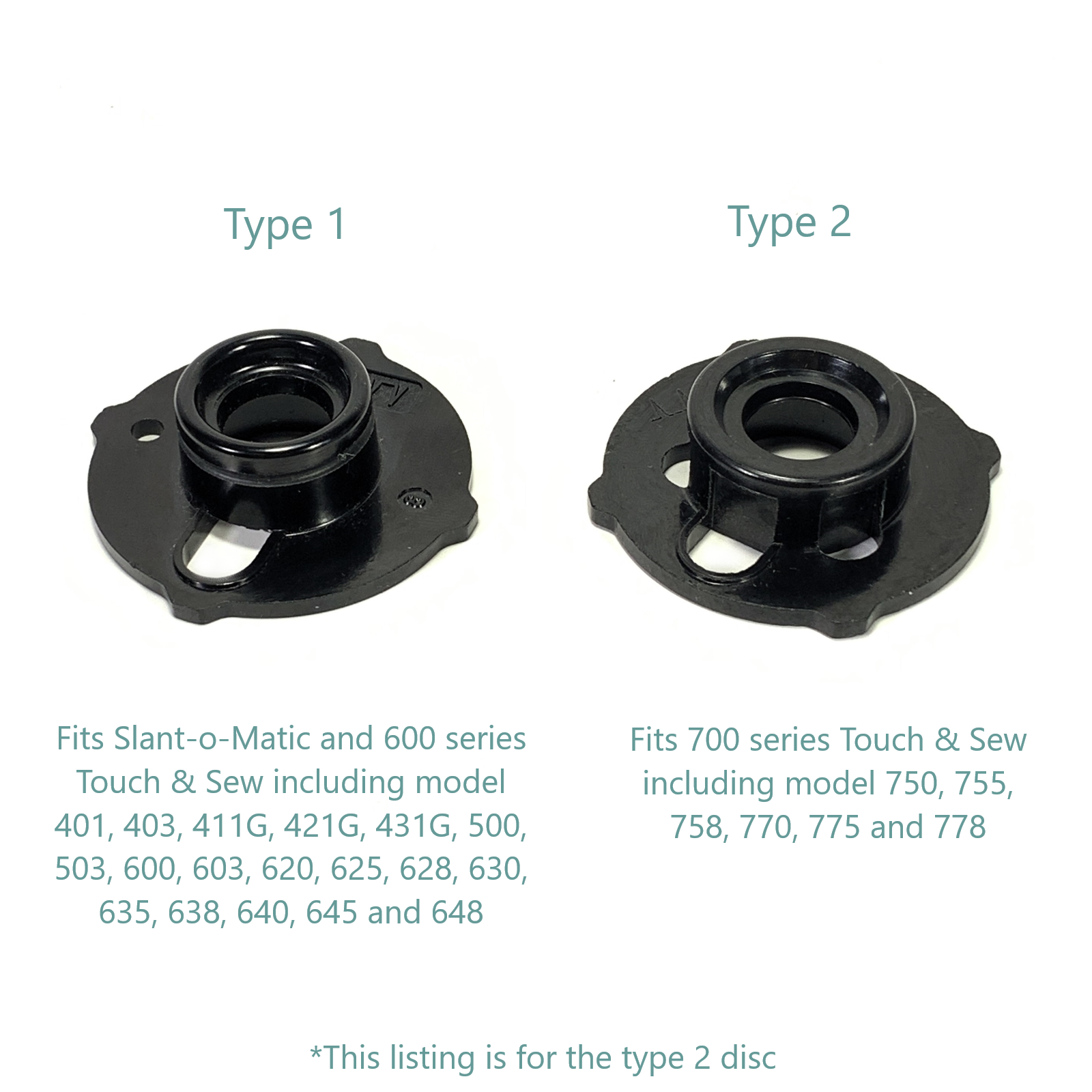 Singer Type 2 Top Hat Fashion Disc Stitch Cam for 700 Series Touch & Sew YOUR CHOICE