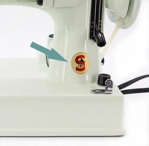 Singer White 221 Featherweight Sewing Machine Red S Replacement Badge Emblem - The Old Singer Shop