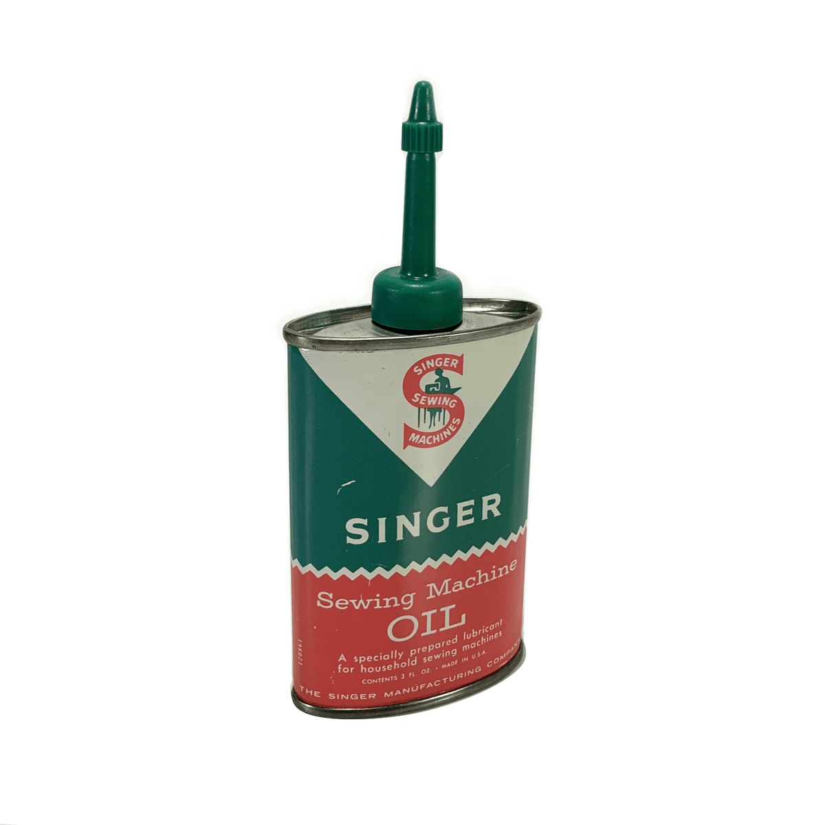 Vintage 60s Singer Sewing Machine 3 oz Oval Oil Can Handy Oiler | The ...
