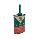 Vintage 60s Singer Sewing Machine 3 oz Oval Oil Can Handy Oiler - The Old Singer Shop