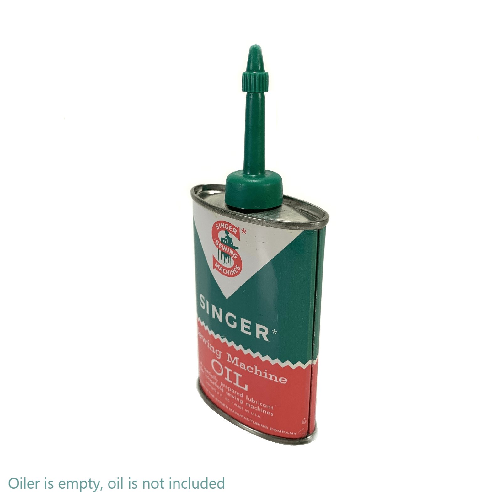 Vintage 60s Singer Sewing Machine 3 oz Oval Oil Can Handy Oiler - The Old Singer Shop