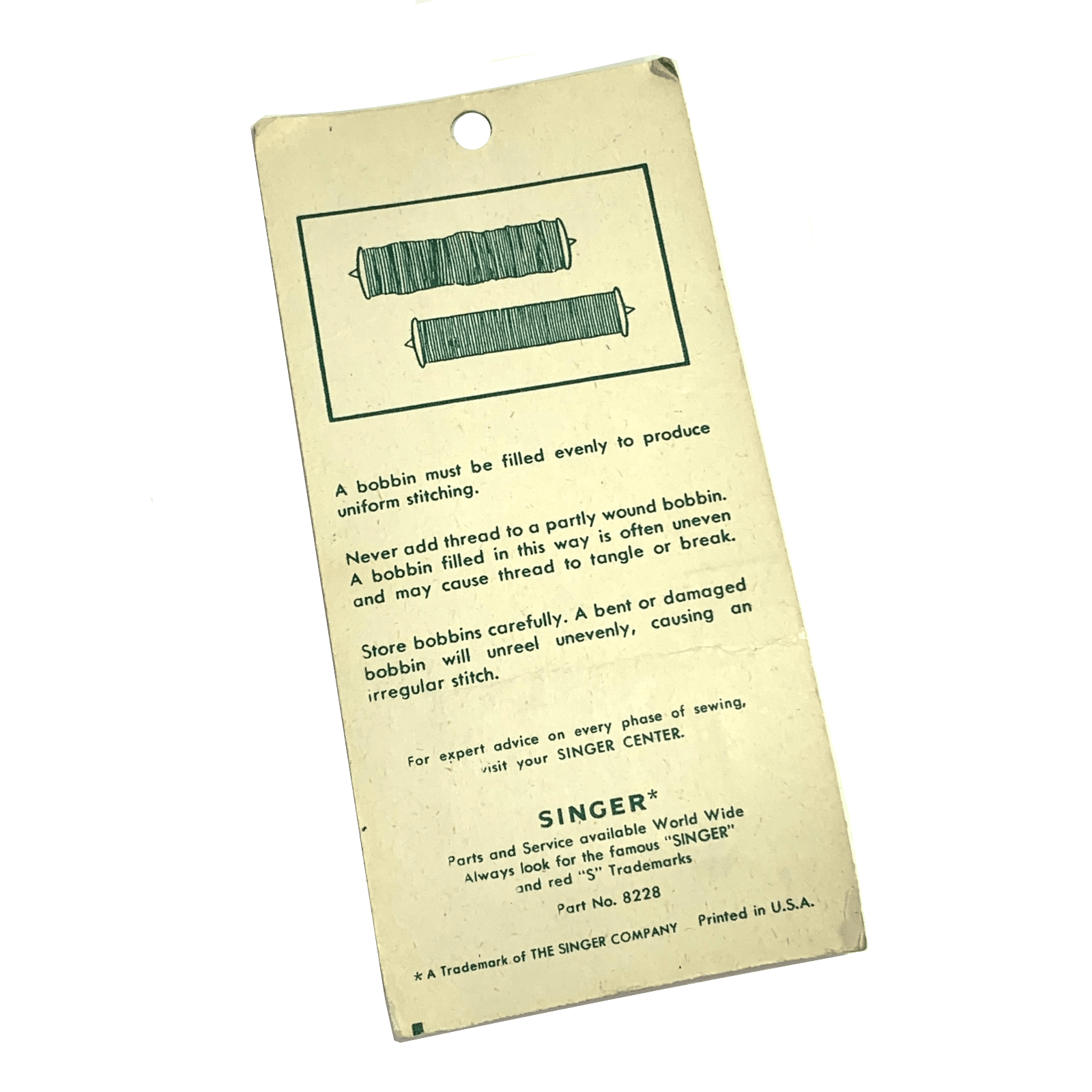 Vintage Singer 127 128 Sewing Machine Long Bobbins In Original Package NOS - The Old Singer Shop