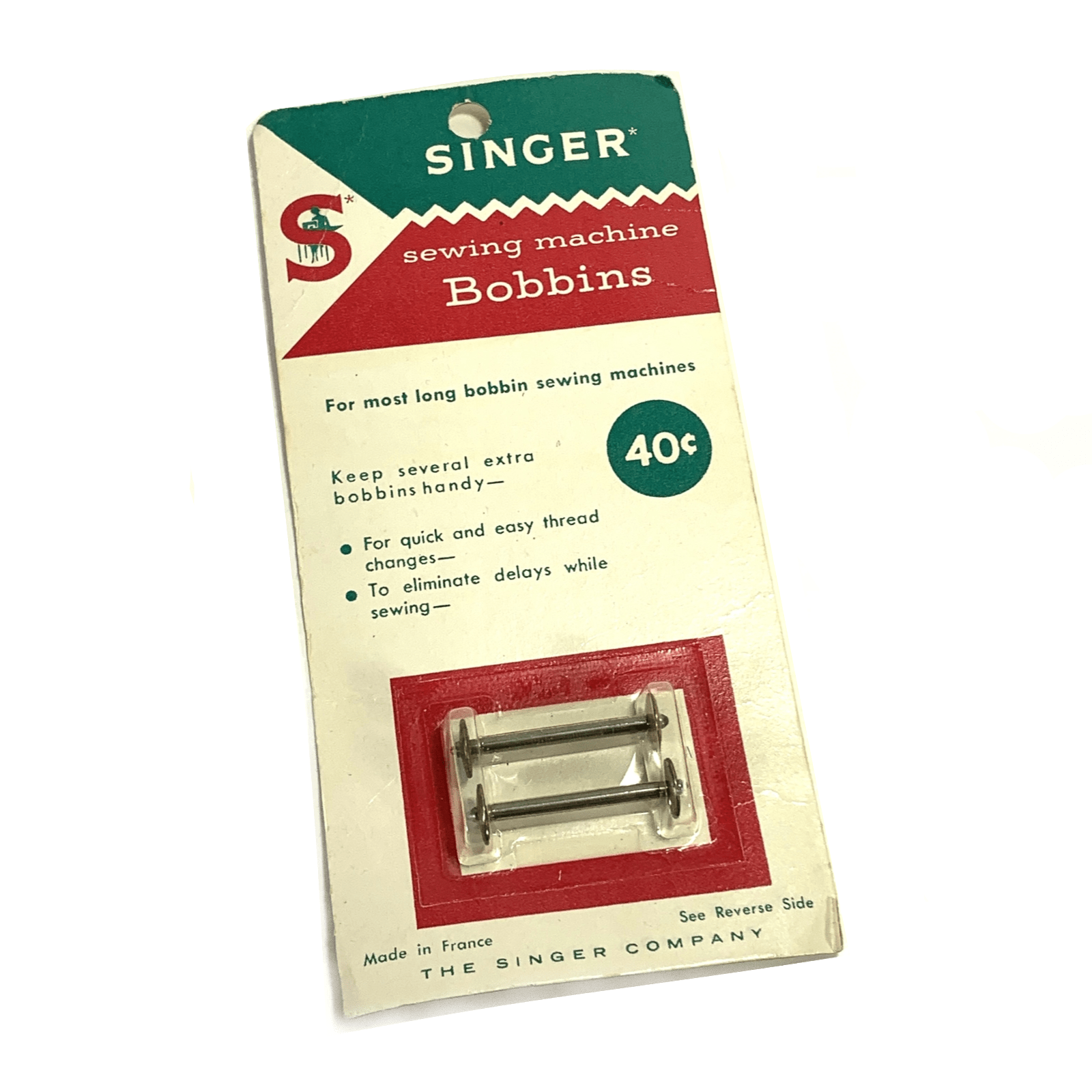 Vintage Singer 127 128 Sewing Machine Long Bobbins In Original Package NOS - The Old Singer Shop