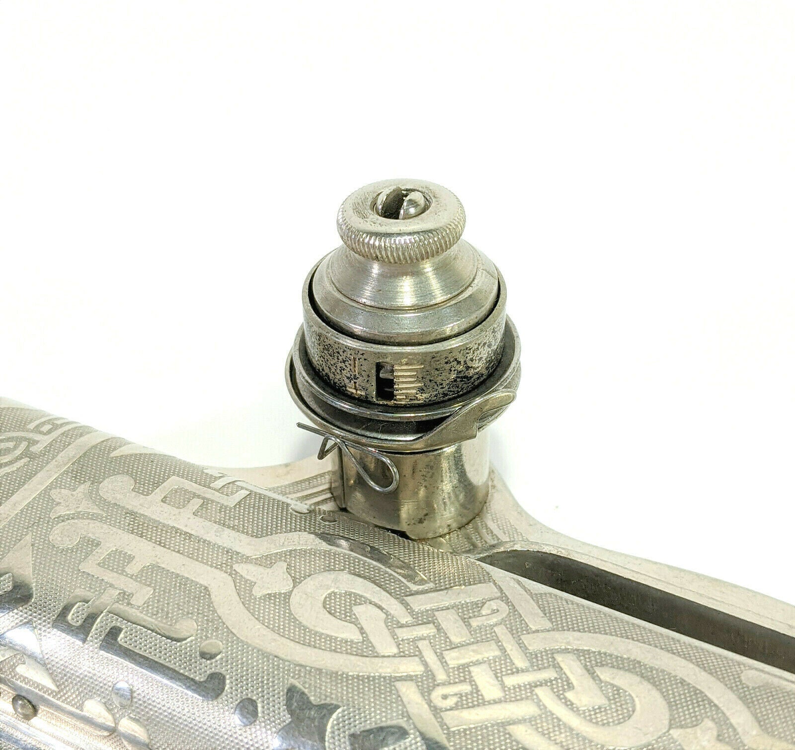 30s Singer 15-90 15-91 Sewing Machine Scroll Face Plate with Early Tension Assembly Simanco 125256 - The Old Singer Shop