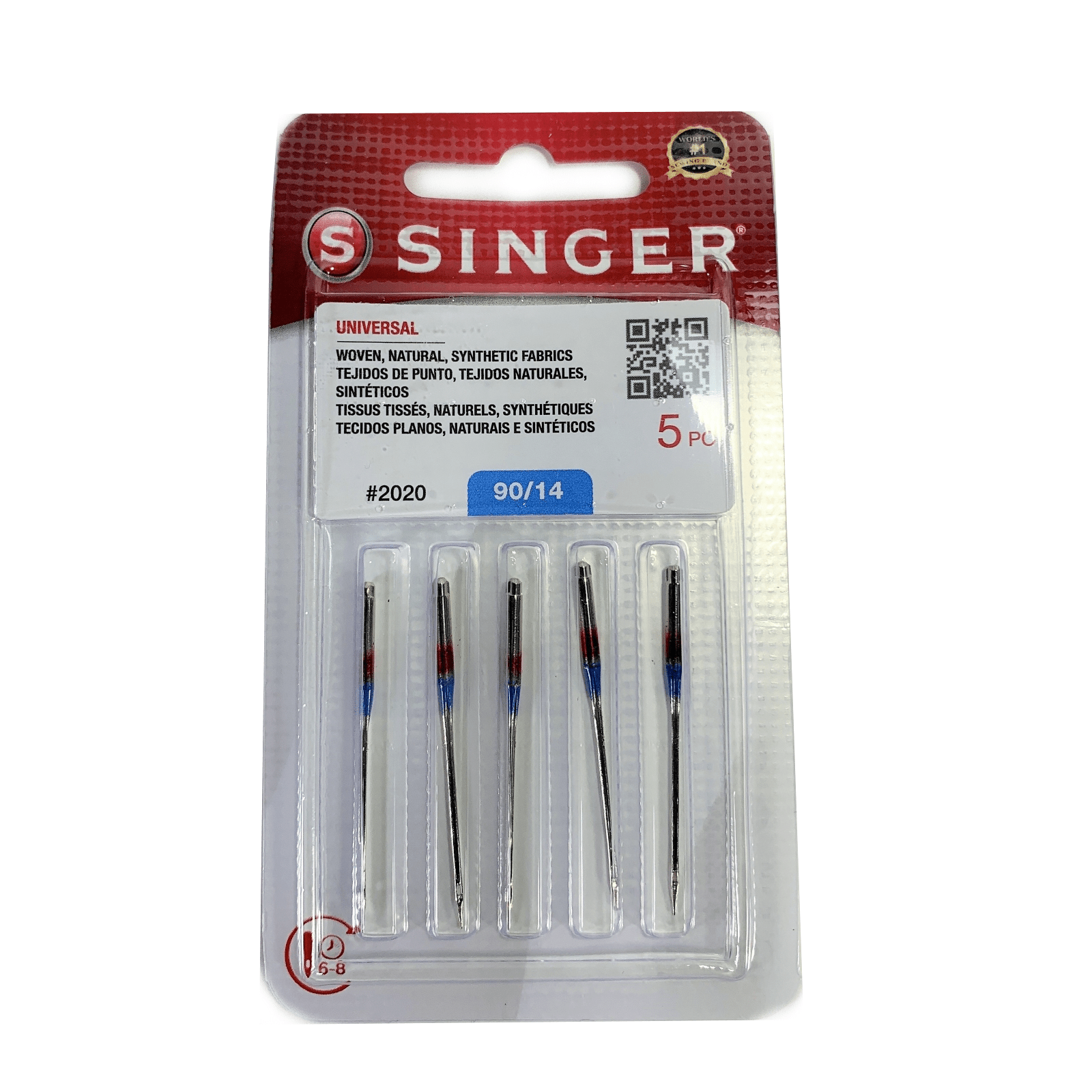 Singer Sewing Machine Needles 15x1 Universal 2020 5 Pack - Choice of Size - The Old Singer Shop