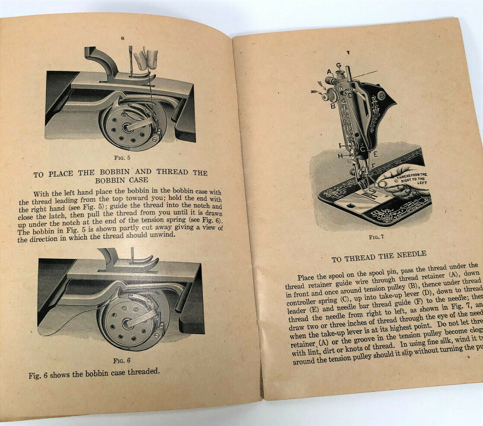 Singer 9W Sewing Machine Instruction Manual Original Booklet - The Old Singer Shop