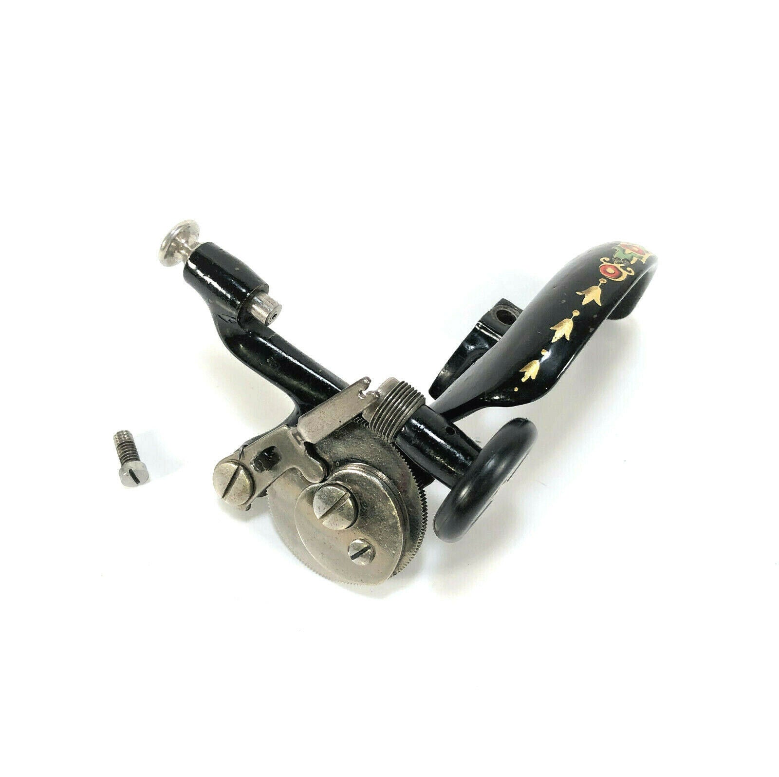 Singer 128 Sewing Machine Bobbin Winder Belt Guard Assembly with La Vencedora Decal - The Old Singer Shop