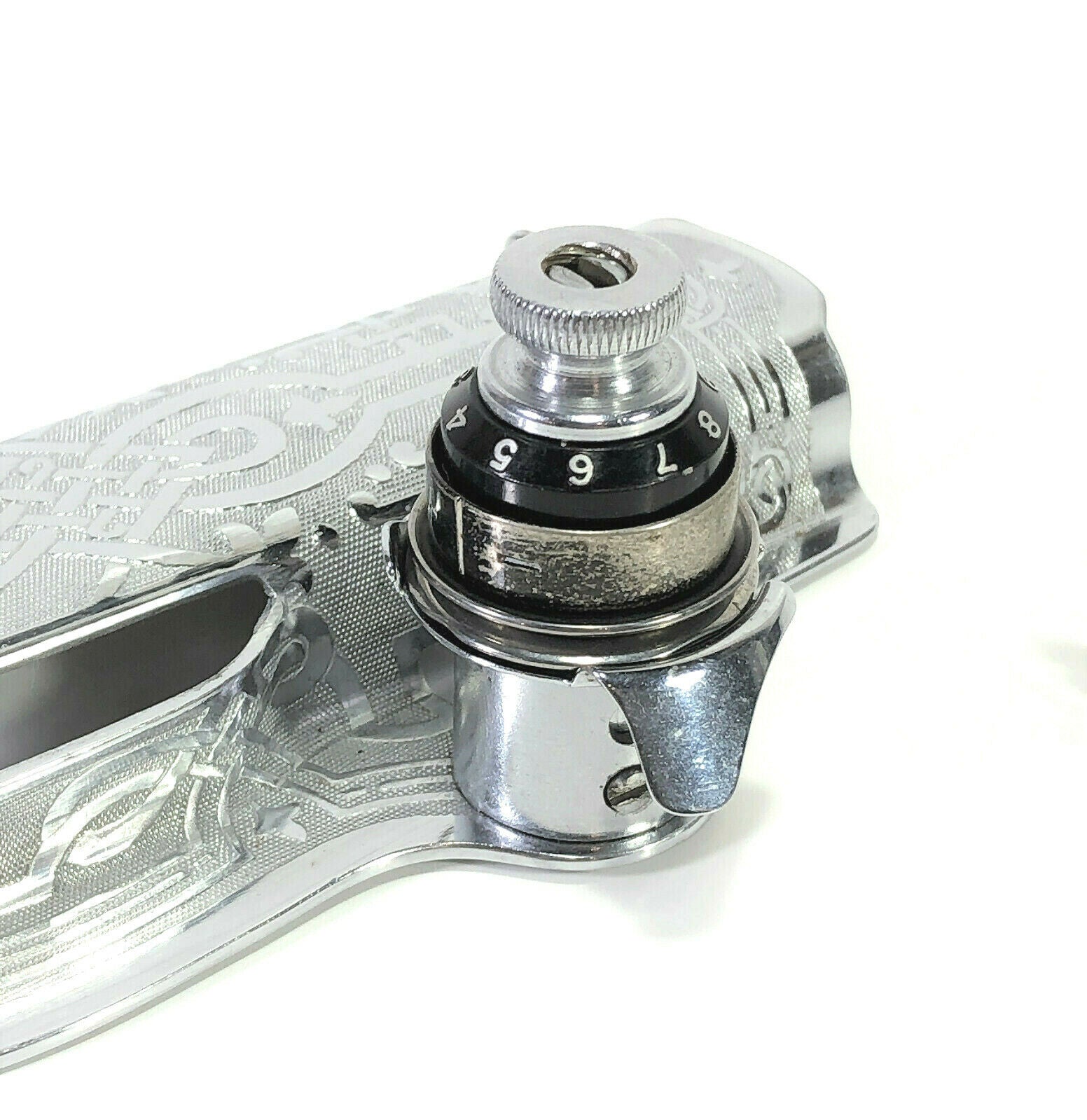 Singer 15 - 90 15 - 91 Sewing Machine Scroll Face Plate w Tension Assembly in Chrome Simanco 125367 - The Old Singer Shop