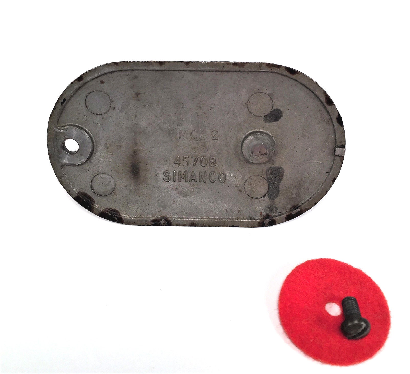 Singer 221 222K Featherweight Sewing Machine Spool Pin Cover Plate Simanco 45708 - The Old Singer Shop