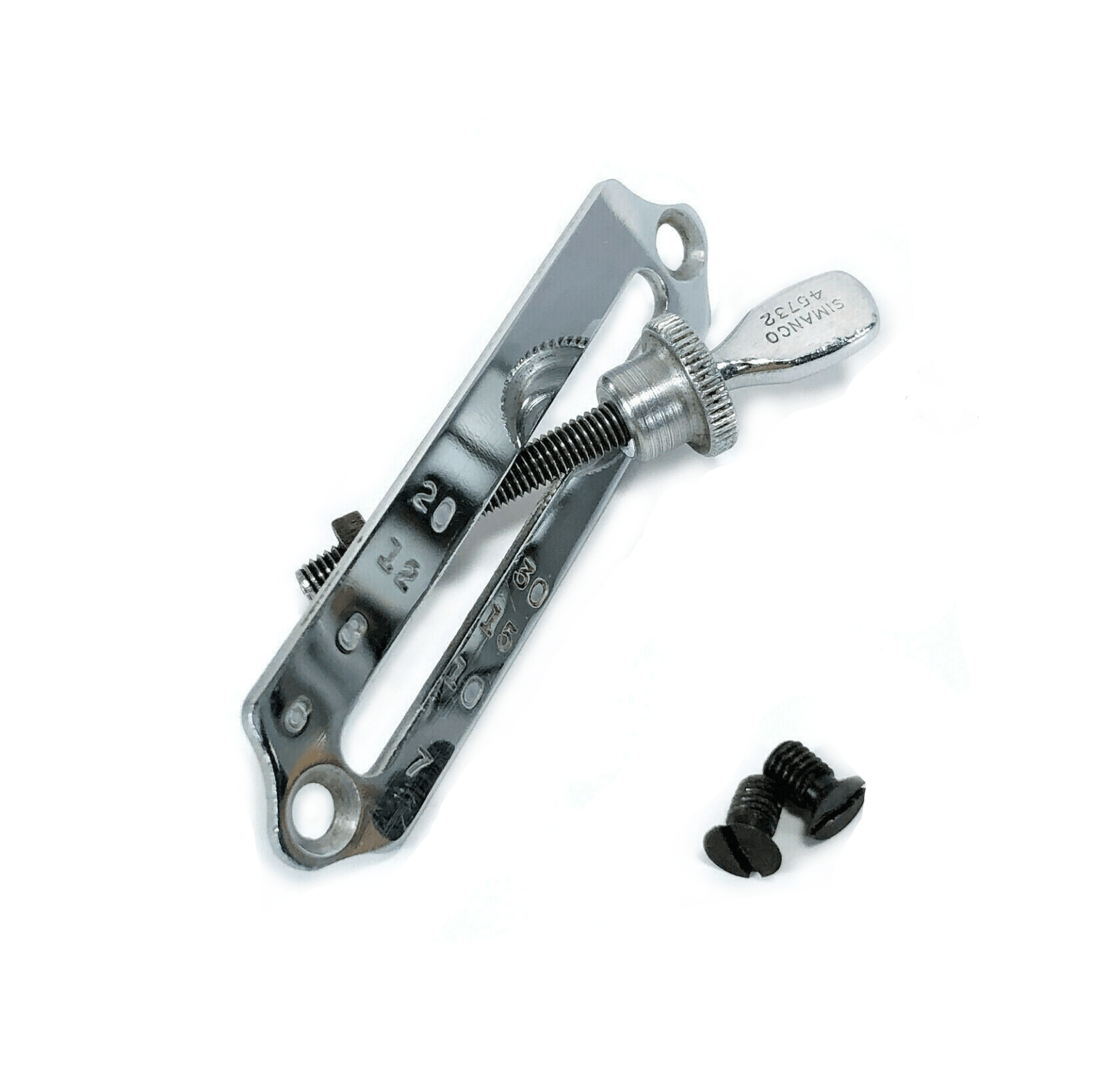 Singer 221 Featherweight Chrome Stitch Length Regulator Plate and Lever Arm Simanco - The Old Singer Shop