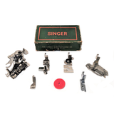 Singer Sewing Machine Low Shank Presser Feet Attachment Set in Box Featherweight 15 201 99 128 - The Old Singer Shop