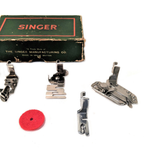 Singer Sewing Machine Low Shank Presser Feet Attachment Set in Box Featherweight 15 201 99 128 - The Old Singer Shop