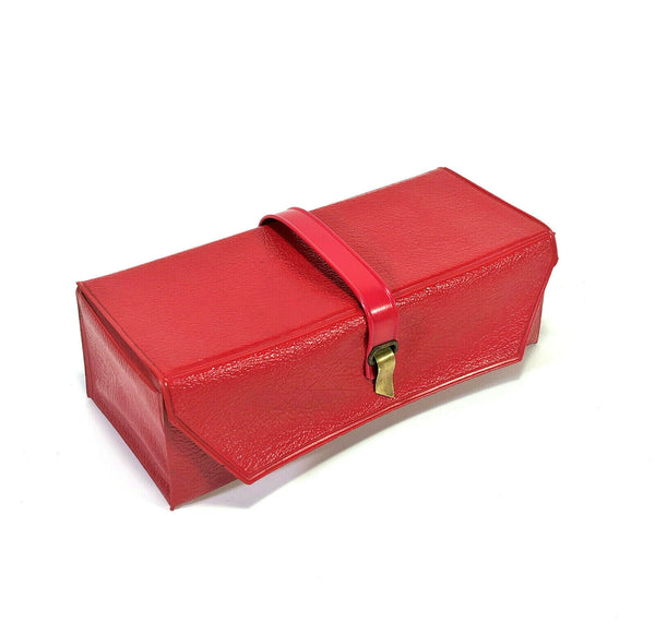 Singer 222K Featherweight Sewing Machine Red Vinyl Accessory Attachment Case Original 222 - The Old Singer Shop