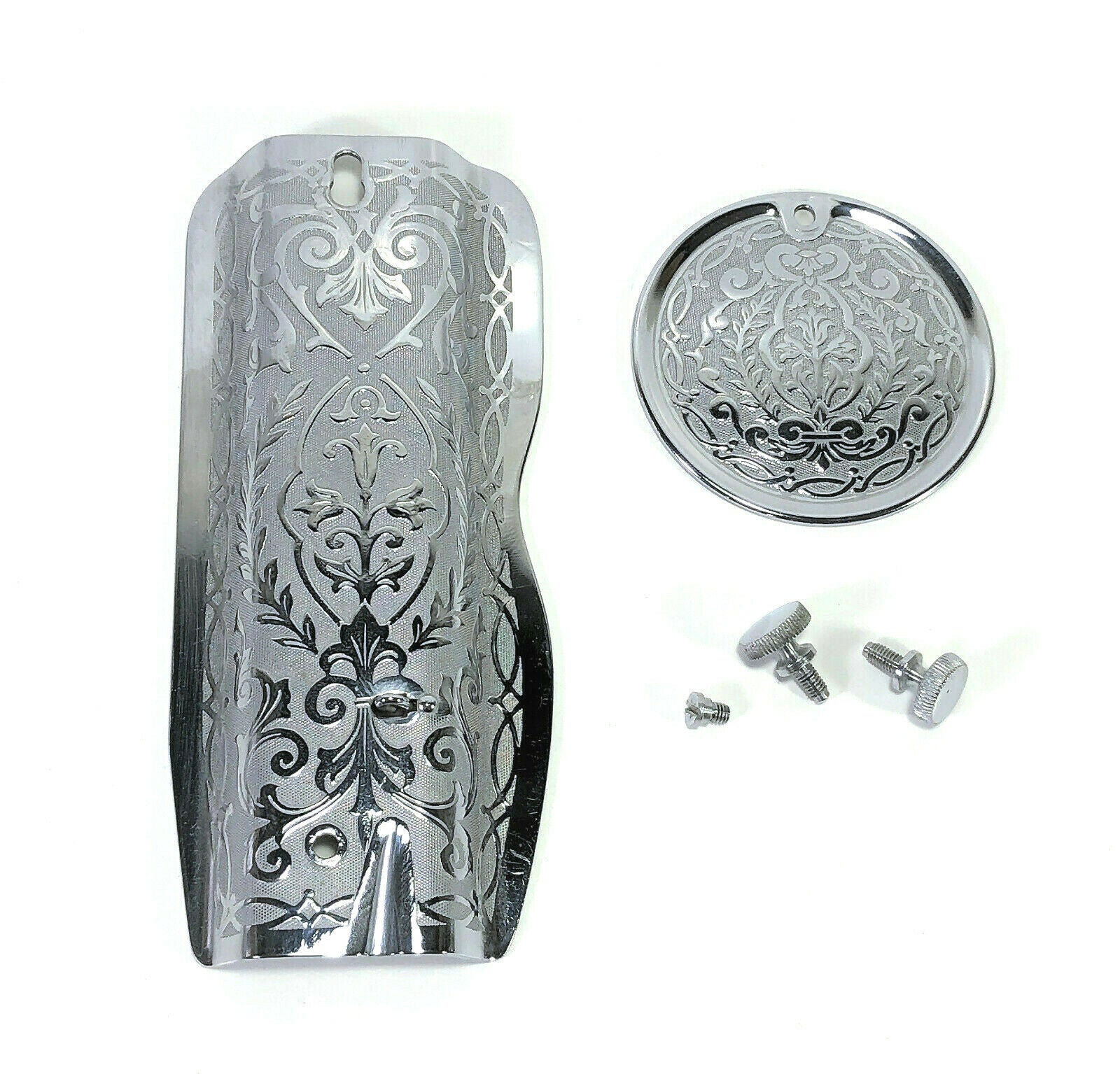 Singer 66 66K Sewing Machine Faceplate & Rear Cover Plate in Chrome Simanco 32667 32633 - The Old Singer Shop