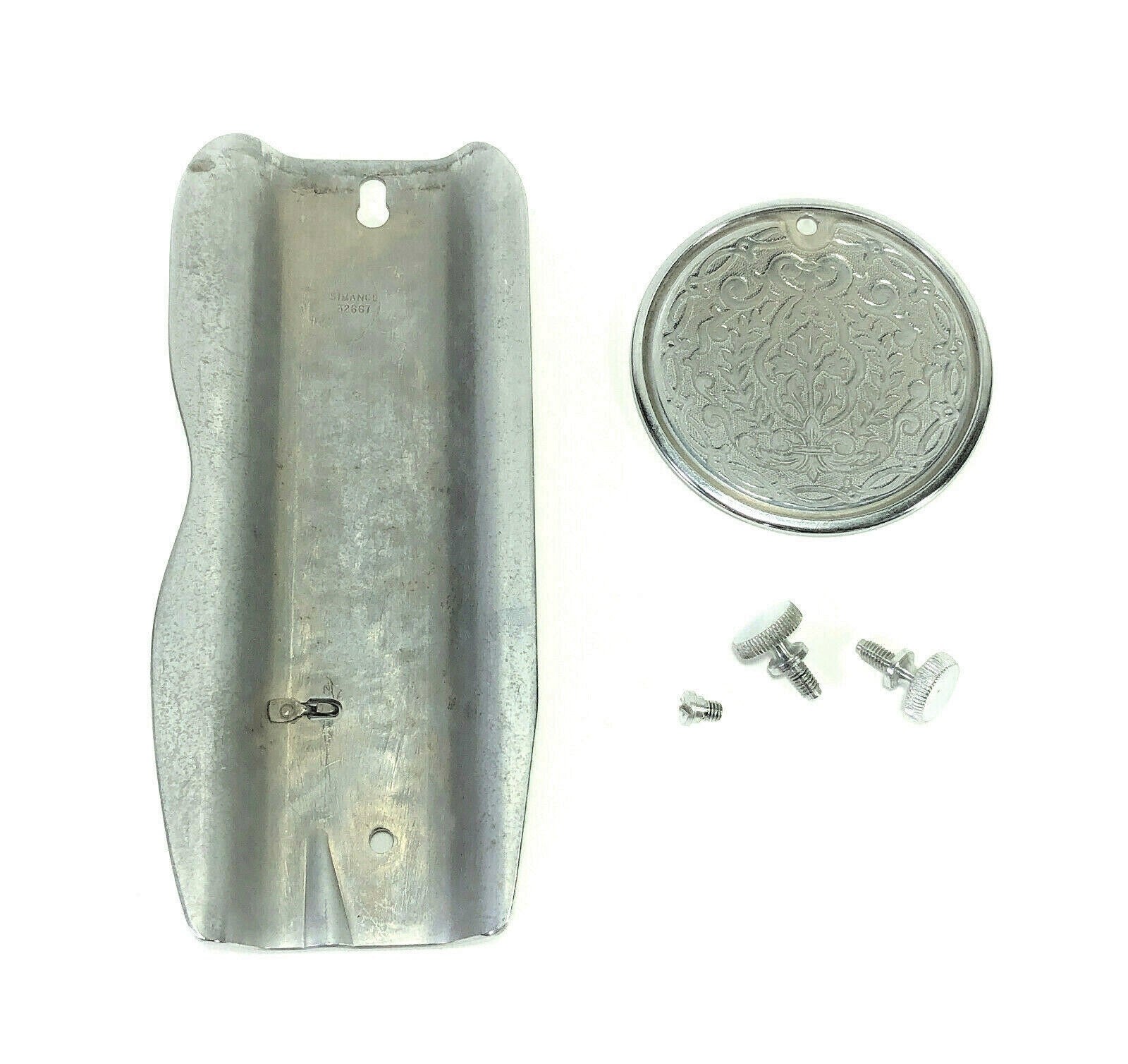 Singer 66 66K Sewing Machine Faceplate & Rear Cover Plate in Chrome Simanco 32667 32633 - The Old Singer Shop