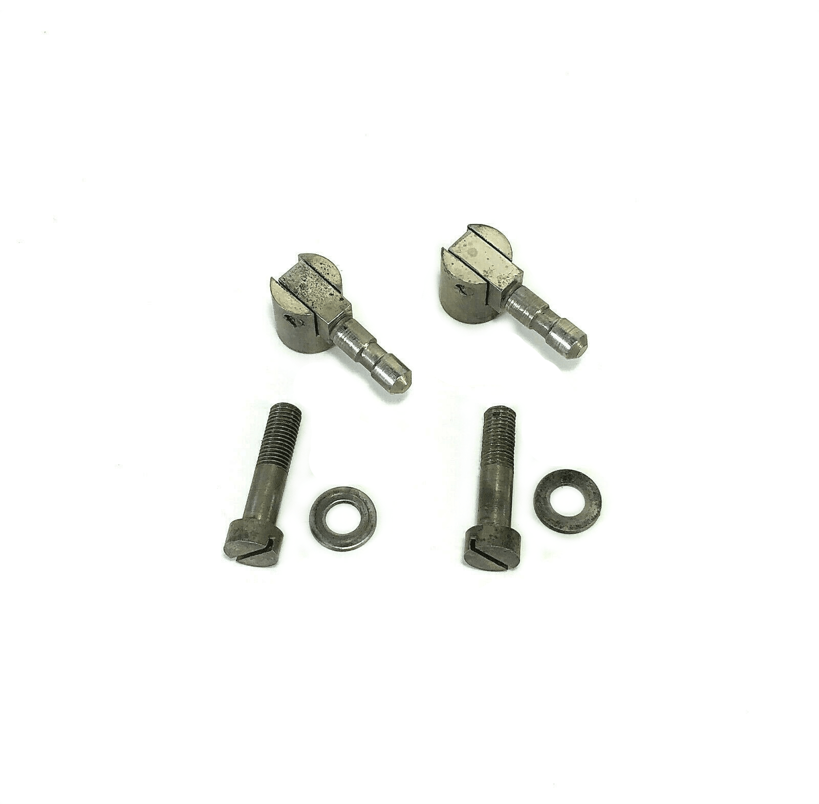 Singer Bentwood Case Head Pin Mounting Hinges Chrome Nickel Finish Simanco 87722 - The Old Singer Shop