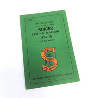 Singer 47w70 Industrial Sewing Machine Instruction Manual Vintage Original 1943 - The Old Singer Shop