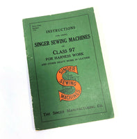 Singer Class 97 Industrial Sewing Machine Instruction Manual Vintage Original 1939 - The Old Singer Shop