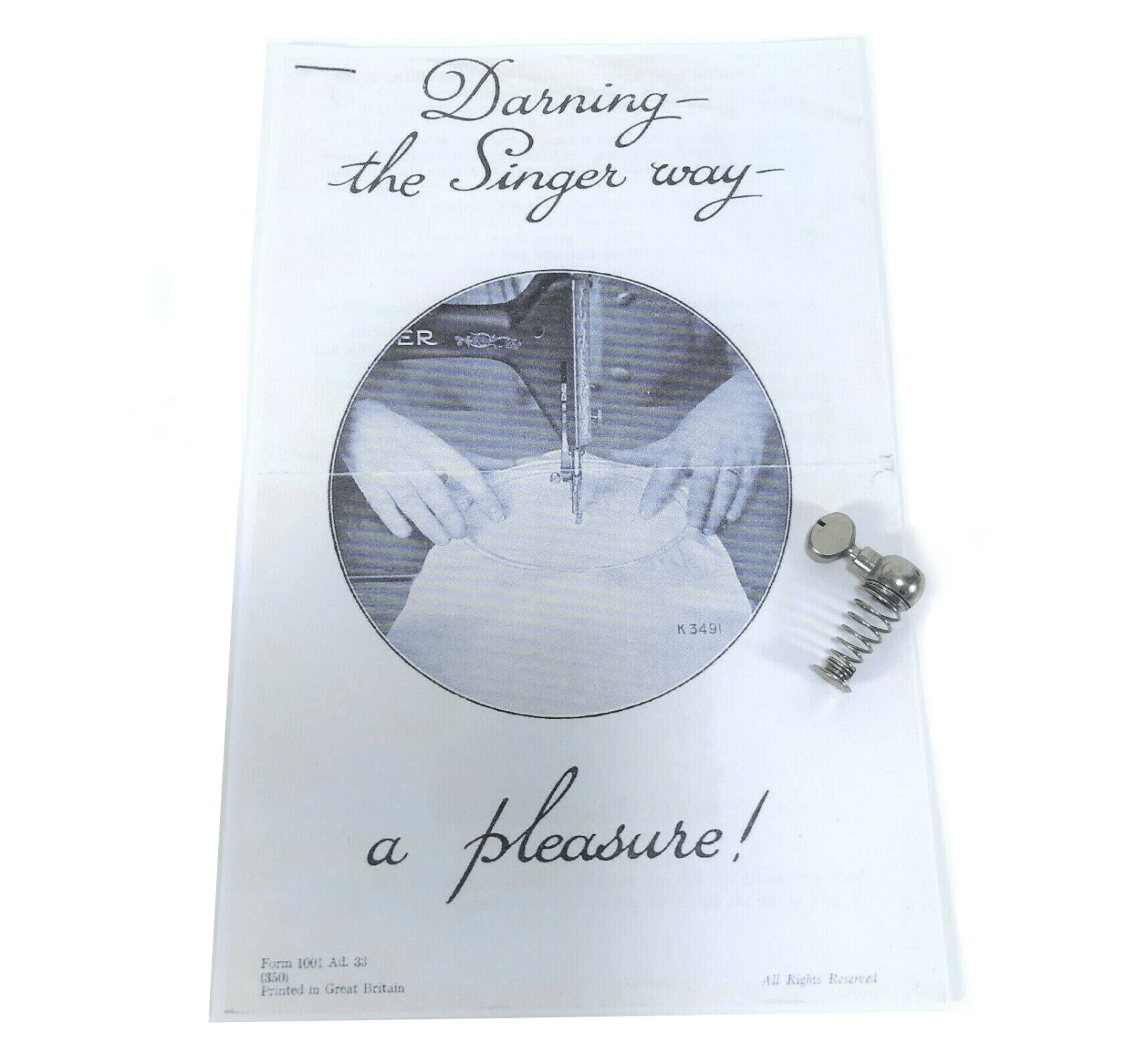 Singer Sewing Machine Darning Spring Needle Clamp Attachment Simanco 86496 66 99 15 27 28 127 128 - The Old Singer Shop