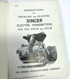 Singer Industrial Sewing Machine Electric Transmitters Clutch Motor Instruction Manual 1953 - The Old Singer Shop