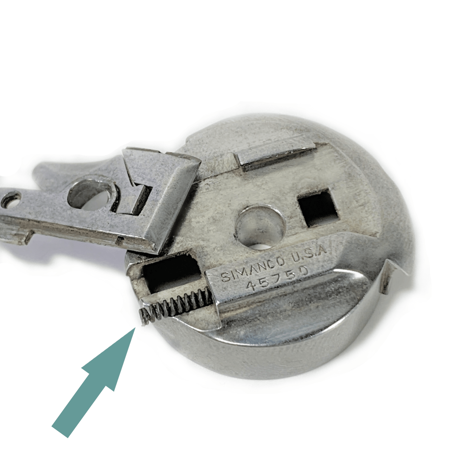 New Latch Spring for Singer 301 221 222K Featherweight Sewing Machine Bobbin Case - The Old Singer Shop