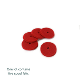 Sewing Machine Red Spool Pin Felt Lot of 5 - The Old Singer Shop