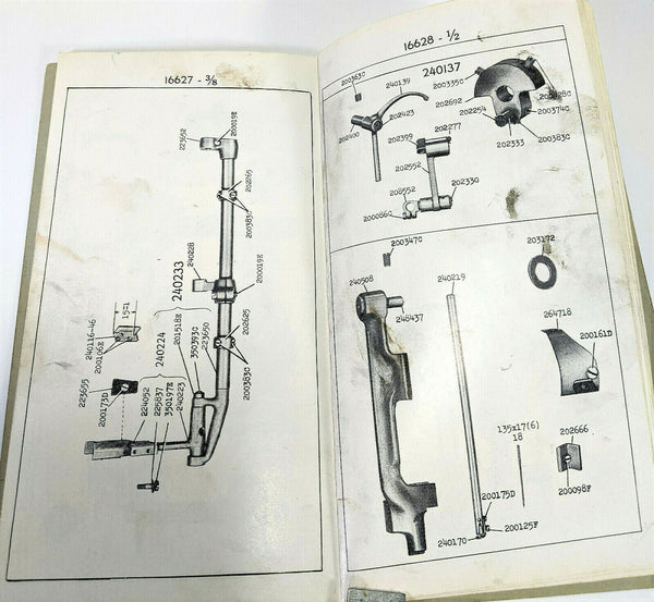 Singer 107wl Industrial Sewing Machine List of Parts Booklet Manual 1945