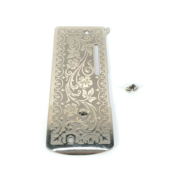 Singer 127 Sewing Machine Side Face Plate Floral Scroll Pattern Simanco 8210 - The Old Singer Shop