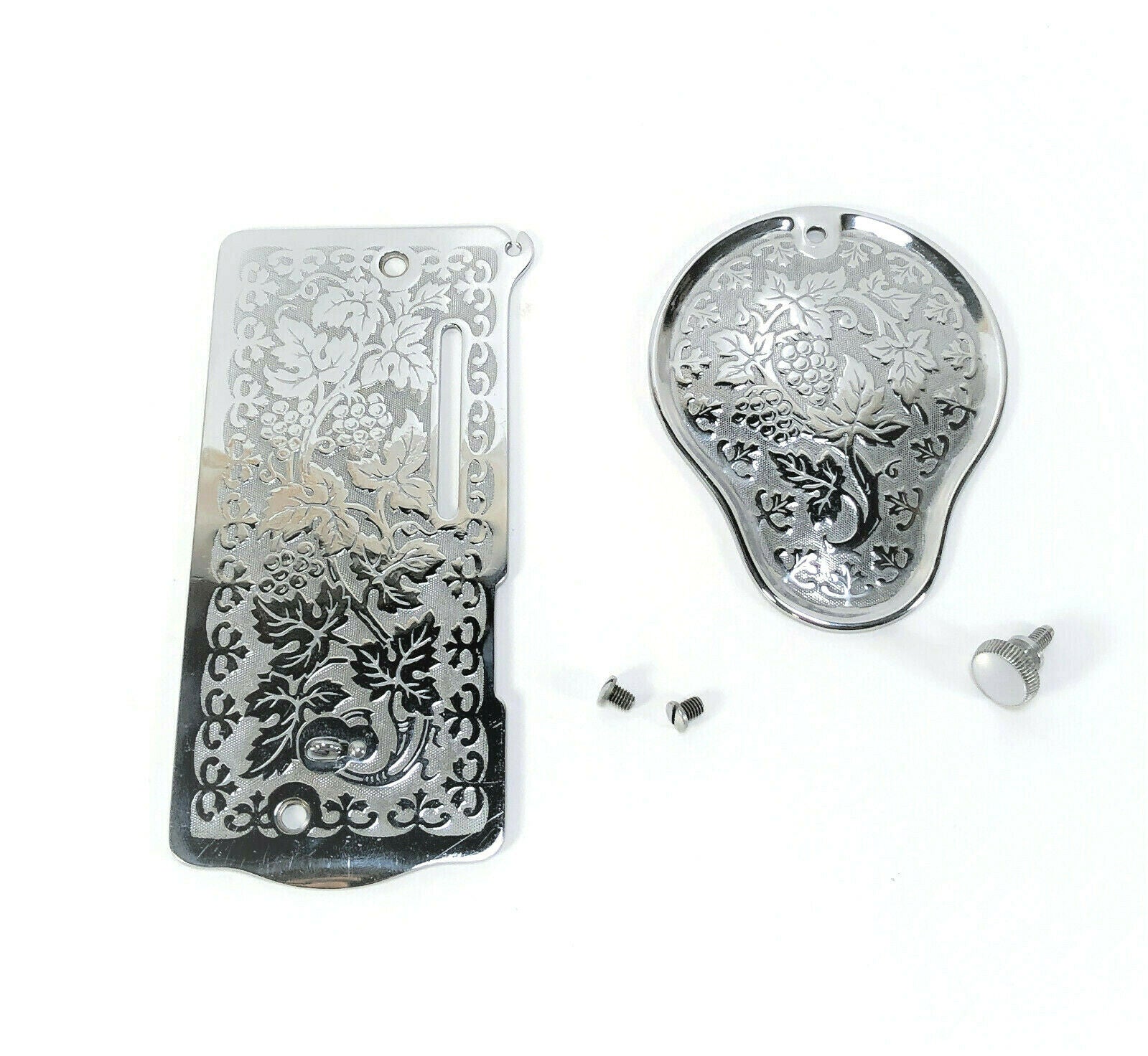 Singer 128 Sewing Machine Grape Face and Rear Cover Plate in Chrome Simanco 8361 54525 - The Old Singer Shop