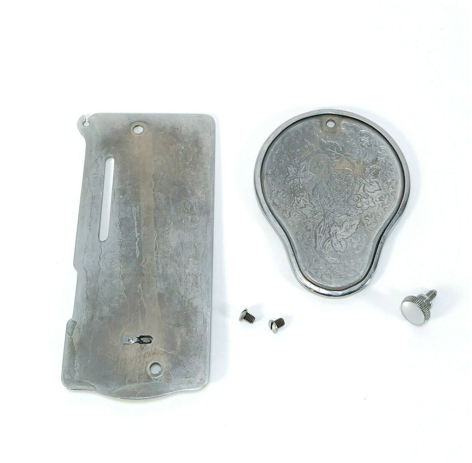 Singer 128 Sewing Machine Grape Face and Rear Cover Plate in Chrome Simanco 8361 54525 - The Old Singer Shop
