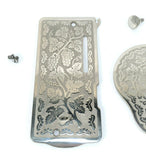 Early Singer 128 Side Face Plate and Rear Cover Plate in Grape Pattern Simanco 8361 8427 - The Old Singer Shop