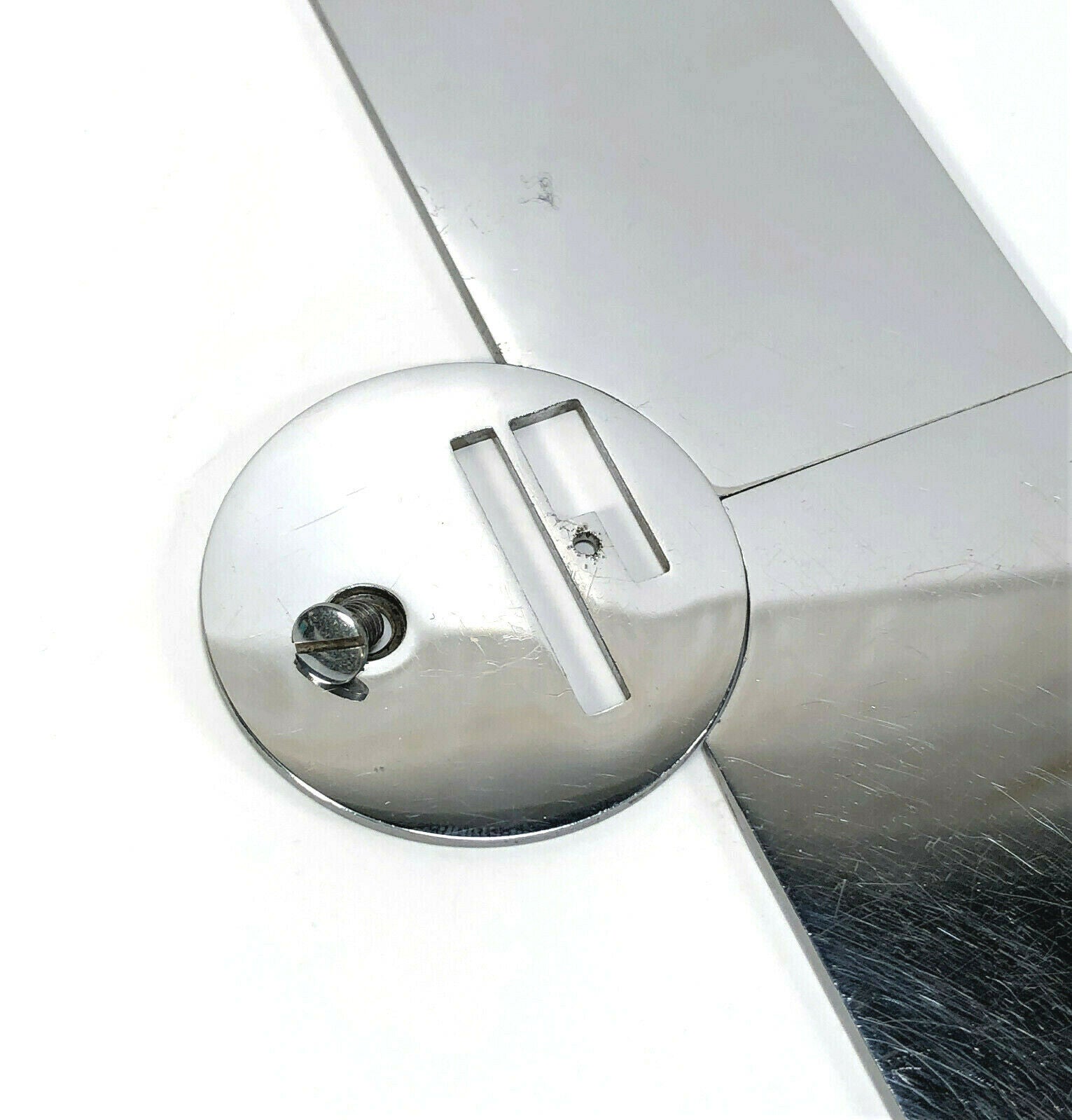 Singer 28 128 Sewing Machine Front Rear Slide Throat Plate Set in Chrome Simanco 54513 54512 8323 - The Old Singer Shop