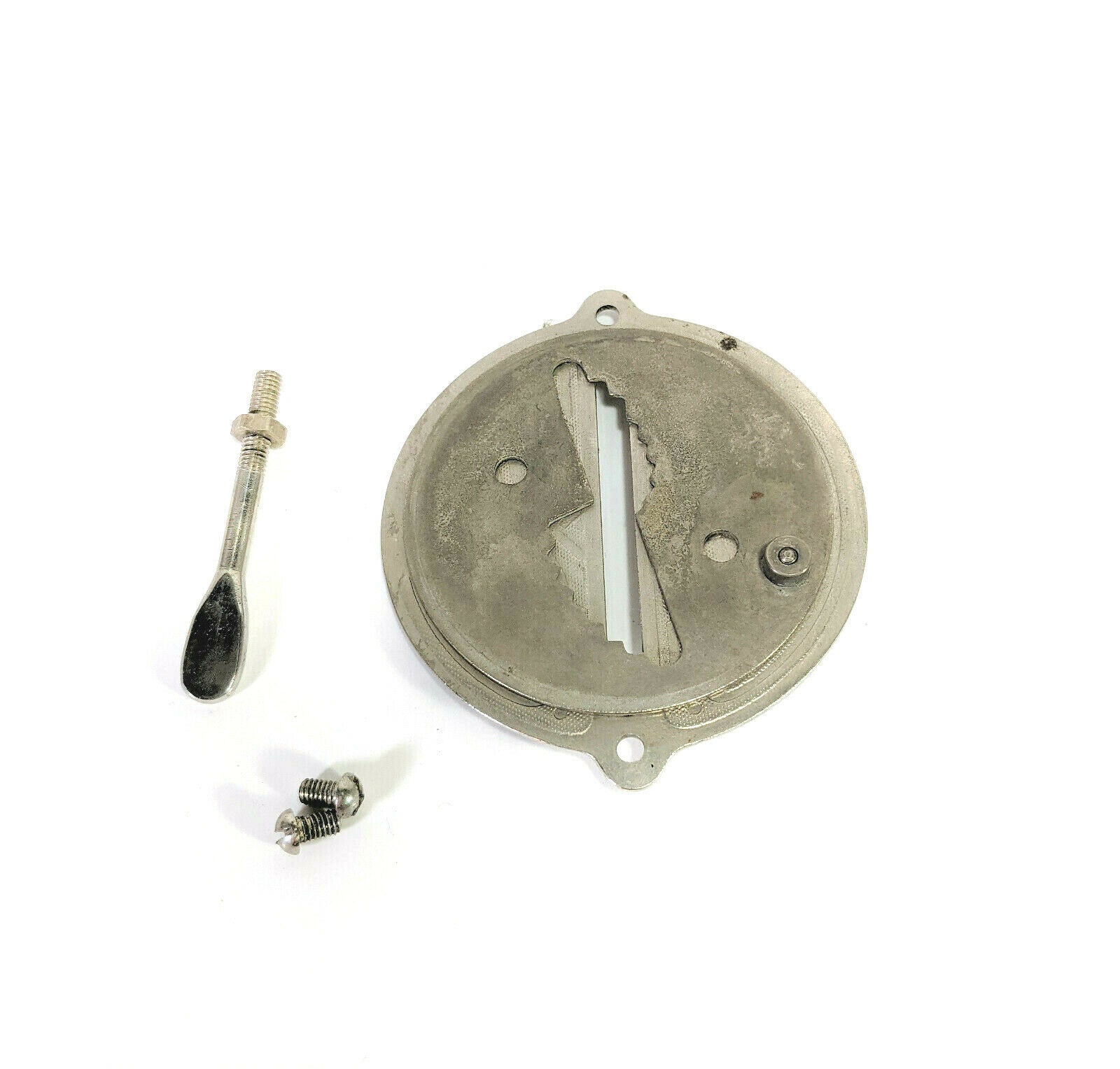 Rare 1932 Singer 15 - 91 Sewing Machine Scrolled Nickel Stitch Length Regulator Indicator Plate - The Old Singer Shop