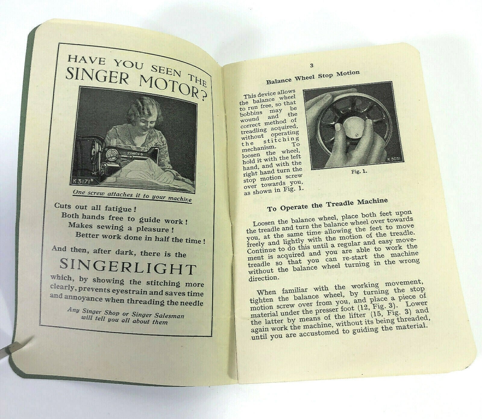 Singer 201 201K Sewing Machine Instruction Manual Vintage Original - The Old Singer Shop