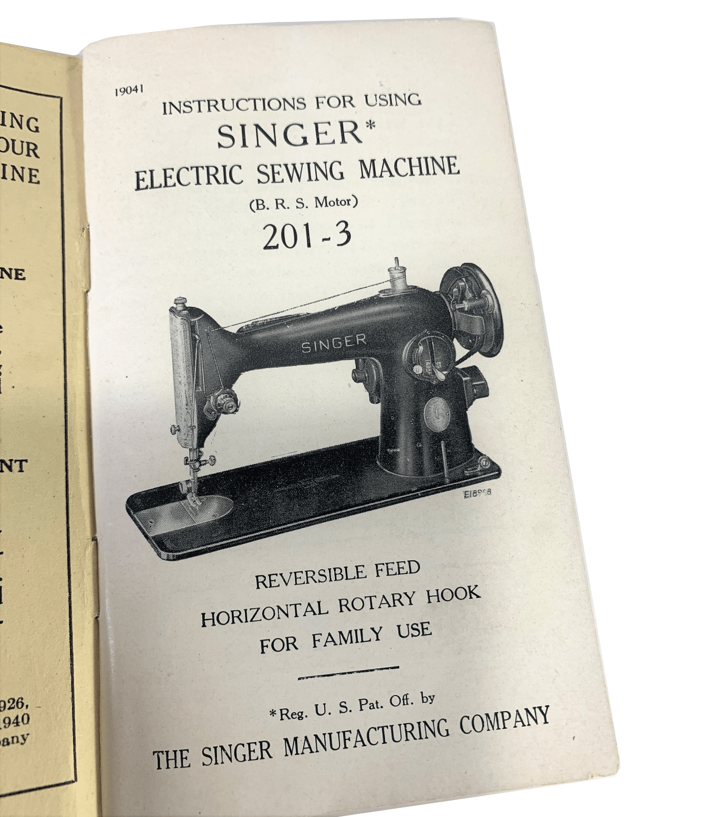 Singer 201 - 3 201K Sewing Machine Instruction Manual Vintage Original - The Old Singer Shop