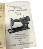 Singer 201-3 201K Sewing Machine Instruction Manual Vintage Original - The Old Singer Shop