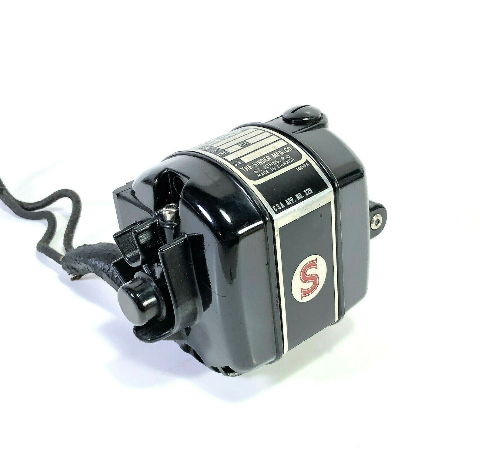 Singer 221 222K Featherweight Sewing Machine Motor Canadian Bakelite Vintage Simanco - The Old Singer Shop