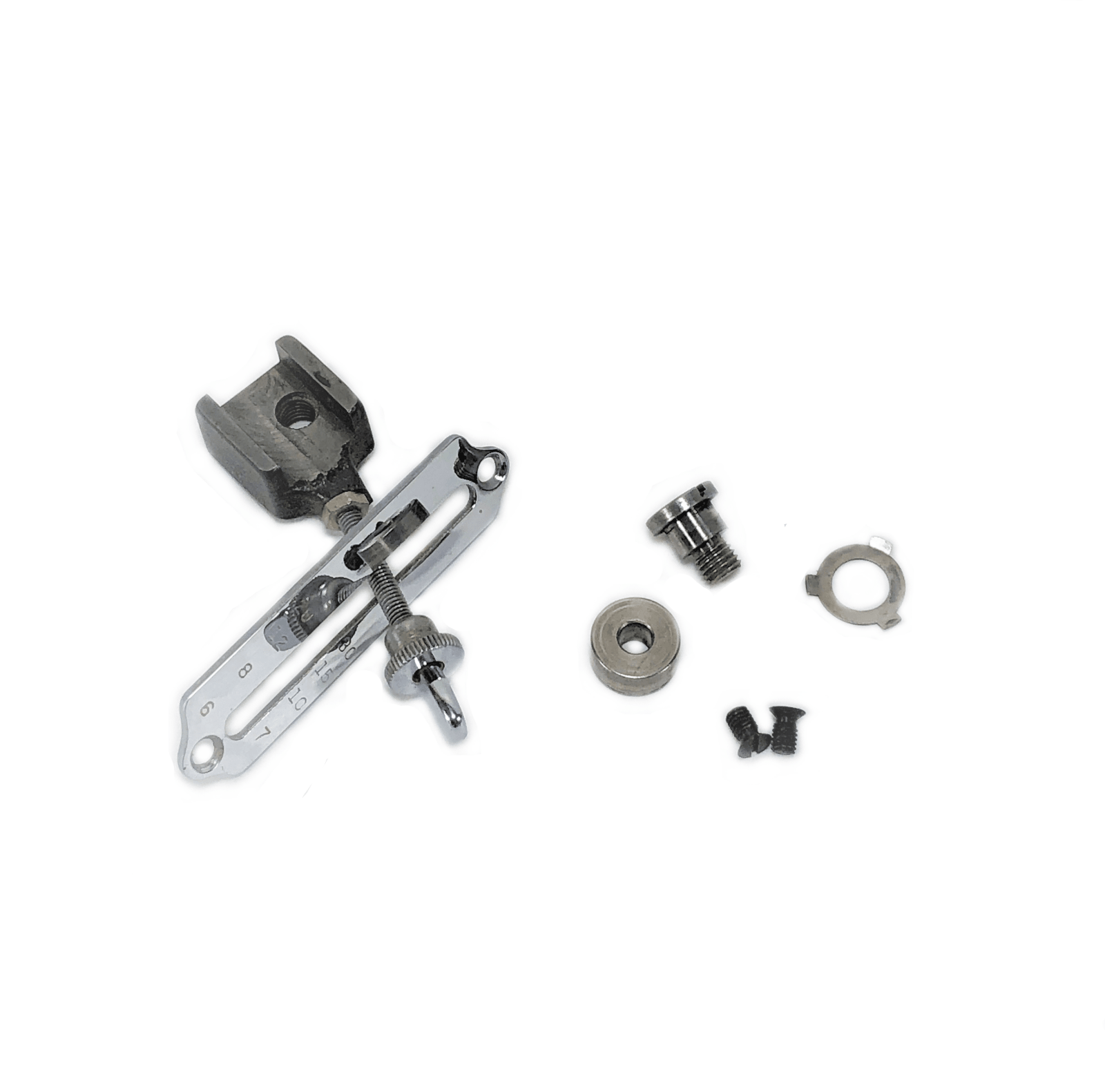 Singer 221 Featherweight Sewing Machine Stitch Length Regulator Assembly w Chrome Plate - The Old Singer Shop