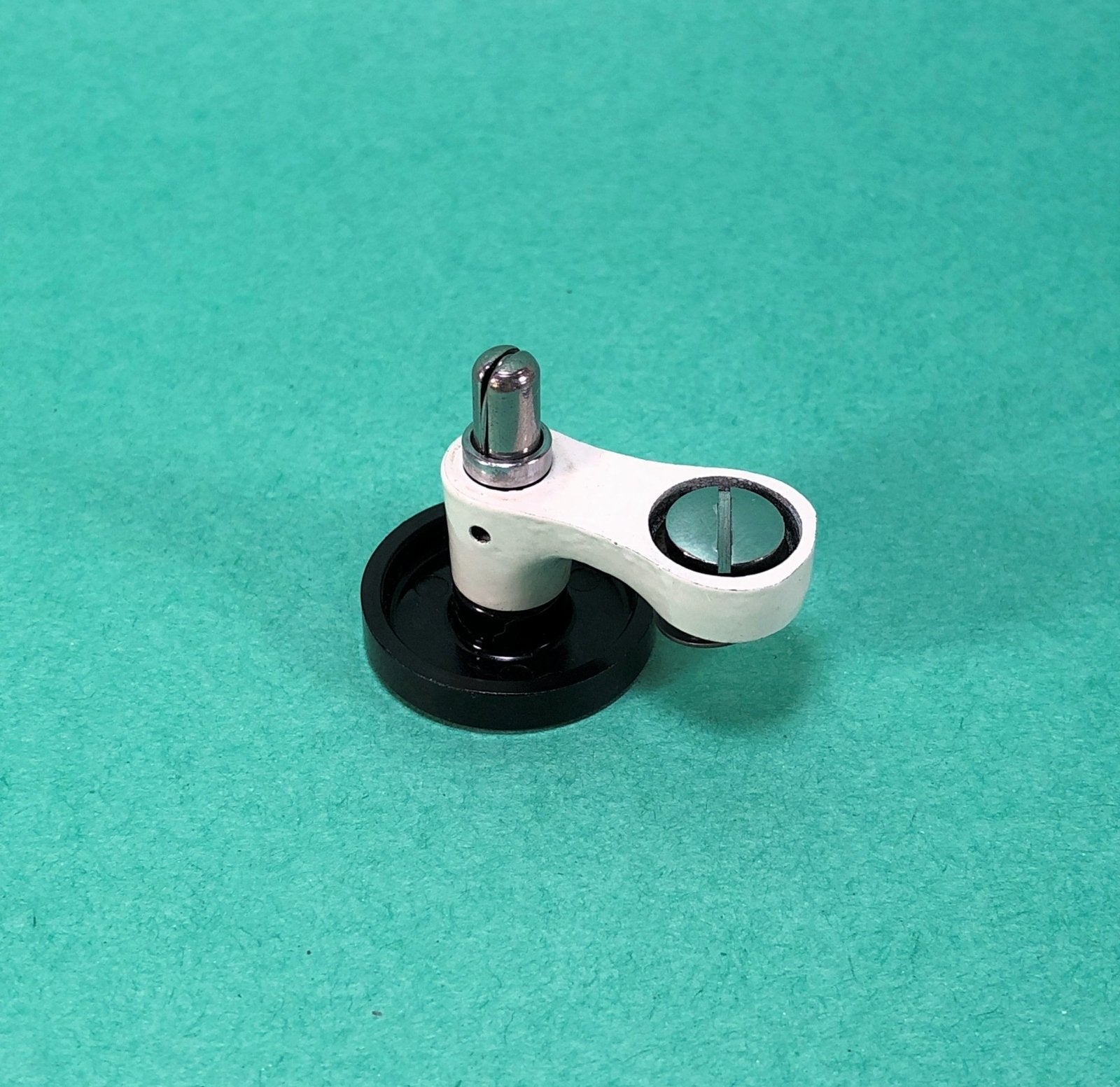 Singer White 221K Featherweight Sewing Machine Bobbin Winder with Chrome Screw - The Old Singer Shop